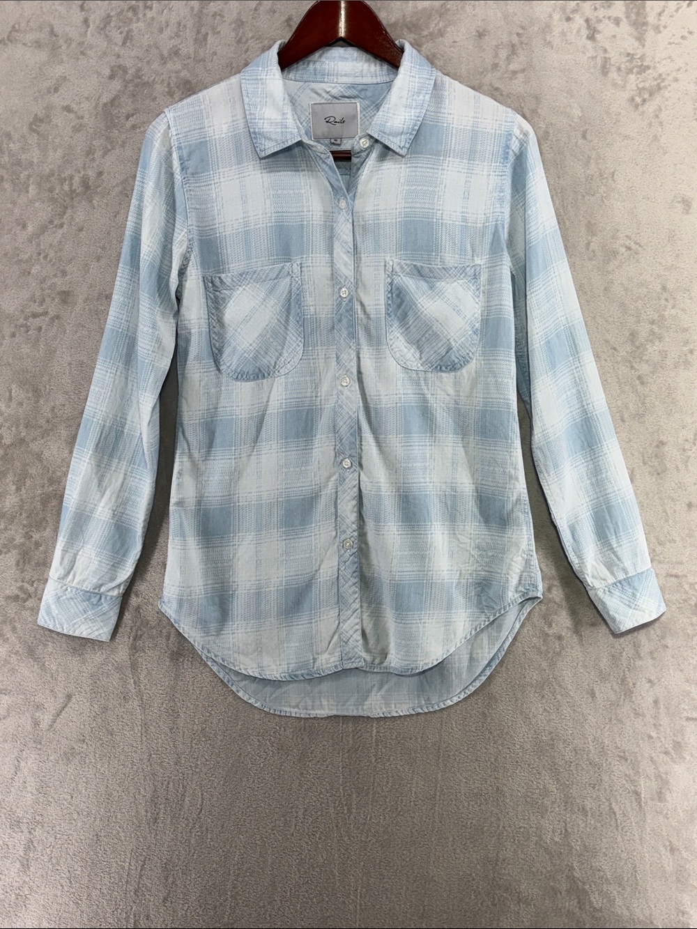 Rails Carter Melange Plaid Button-Down Shirt Size XS